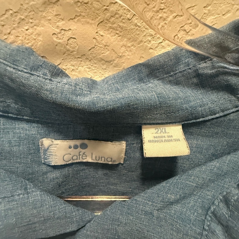 Cafe Luna Men's Blue Casual Shirt Size 2XL - Picture 6 of 6